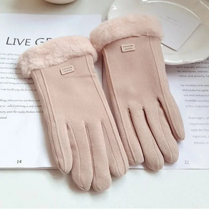 Women Winter Thick Plush Gloves