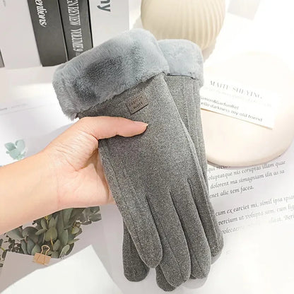 Women Winter Thick Plush Gloves