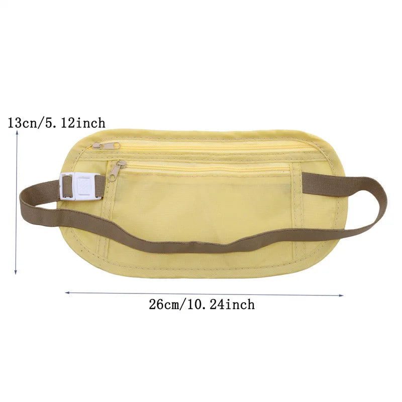 Cloth Travel Pouch Hidden Wallet Passport Money Waist Belt Bag Slim Secret Security Useful Travel Storage Bag