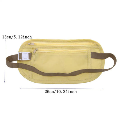 Cloth Travel Pouch Hidden Wallet Passport Money Waist Belt Bag Slim Secret Security Useful Travel Storage Bag