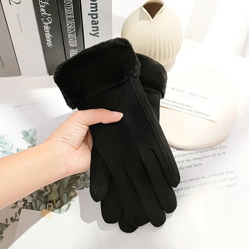 Women Winter Thick Plush Gloves