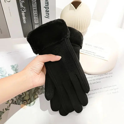 Women Winter Thick Plush Gloves