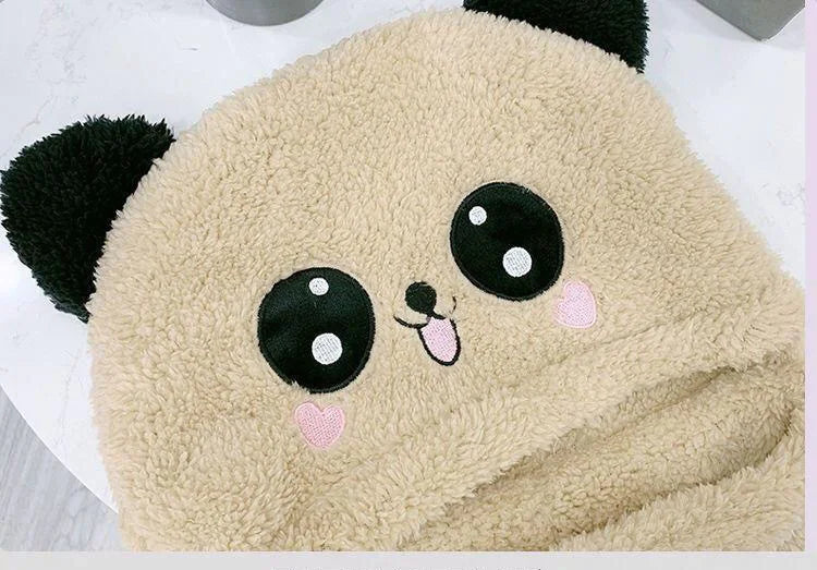 Cute Childrens Cartoon Scarf Hat Two Piece Set